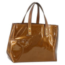 LOUIS VUITTON Monogram Vernis Reade PM Hand Bag Bronze M91146 LV Auth 172114-1