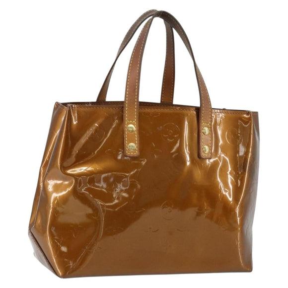 LOUIS VUITTON Monogram Vernis Reade PM Hand Bag Bronze M91146 LV Auth 172114