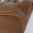 LOUIS VUITTON Monogram Vernis Reade PM Hand Bag Bronze M91146 LV Auth 172114-9