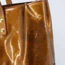 LOUIS VUITTON Monogram Vernis Reade PM Hand Bag Bronze M91146 LV Auth 172114-10