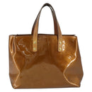LOUIS VUITTON Monogram Vernis Reade PM Hand Bag Bronze M91146 LV Auth 172114-2