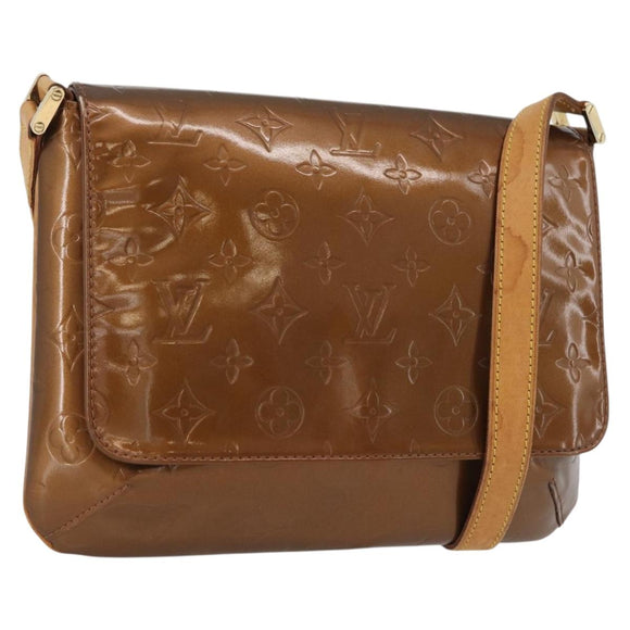 LOUIS VUITTON Monogram Vernis Thompson Street Bag Bronze M91124 LV Auth 172115