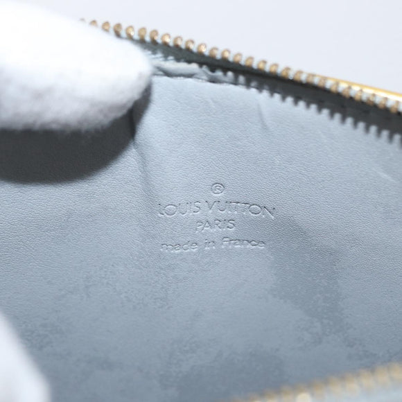 LOUIS VUITTON Monogram Vernis Motto Accessory Pouch Gris M91030 LV Auth 172116