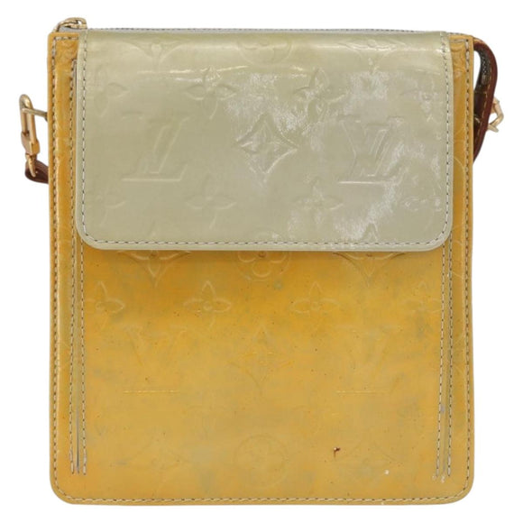 LOUIS VUITTON Monogram Vernis Motto Accessory Pouch Gris M91030 LV Auth 172116