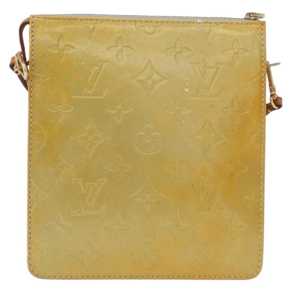 LOUIS VUITTON Monogram Vernis Motto Accessory Pouch Gris M91030 LV Auth 172116