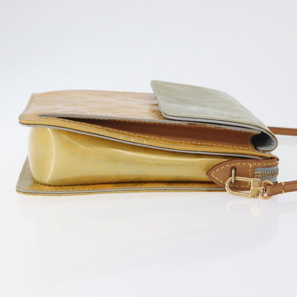 LOUIS VUITTON Monogram Vernis Motto Accessory Pouch Gris M91030 LV Auth 172116