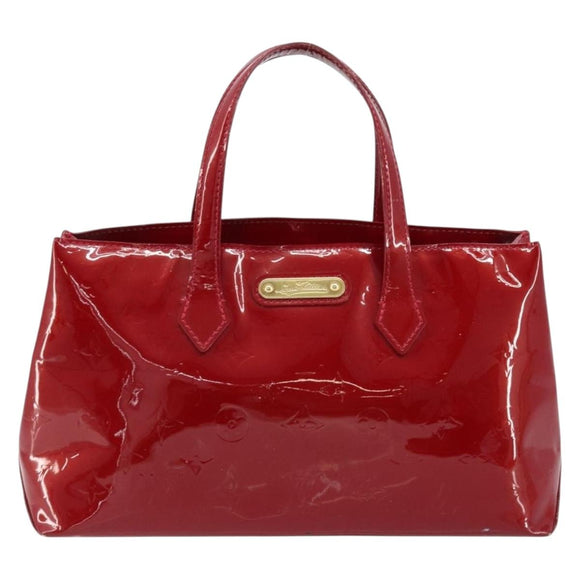 LOUIS VUITTON Monogram Vernis Wilshire PM Tasche Pomme D'amour M93642 Auth 172117