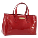 LOUIS VUITTON Monogram Vernis Wilshire PM Bag Pomme D'amour M93642 Auth 172118-1
