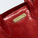 LOUIS VUITTON Monogram Vernis Wilshire PM Bag Pomme D'amour M93642 Auth 172118-17