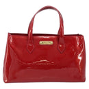 LOUIS VUITTON Monogram Vernis Wilshire PM Bag Pomme D'amour M93642 Auth 172118-13