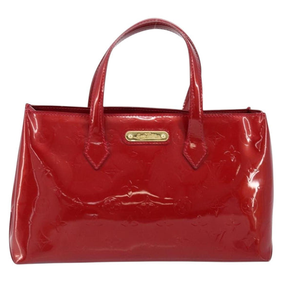 LOUIS VUITTON Monogram Vernis Wilshire PM Bag Pomme D'amour M93642 Auth 172118
