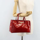 LOUIS VUITTON Monogram Vernis Wilshire PM Bag Pomme D'amour M93642 Auth 172118-23