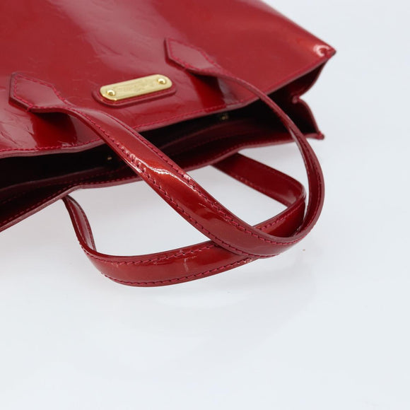 LOUIS VUITTON Monogram Vernis Wilshire PM Bag Pomme D'amour M93642 Auth 172118