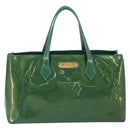 LOUIS VUITTON Vernis Wilshire PM Hand Bag Blue galatic M93646 LV Auth 172120-13