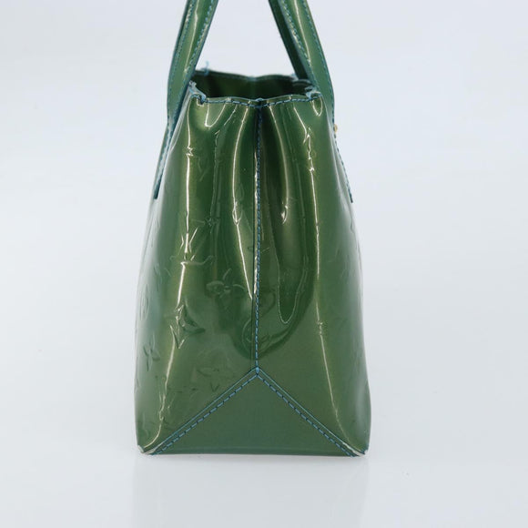 LOUIS VUITTON Vernis Wilshire PM Hand Bag Blue galatic M93646 LV Auth 172120