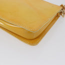 LOUIS VUITTON Vernis Lexington Accessory Pouch Lime Yellow M91058 Auth 172123-17