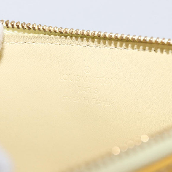 LOUIS VUITTON Vernis Lexington Accessory Pouch Lime Yellow M91058 Auth 172123