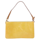 LOUIS VUITTON Vernis Lexington Accessory Pouch Lime Yellow M91058 Auth 172123-13