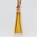 LOUIS VUITTON Vernis Lexington Accessory Pouch Lime Yellow M91058 Auth 172123-3