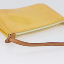 LOUIS VUITTON Vernis Lexington Accessory Pouch Lime Yellow M91058 Auth 172123-6
