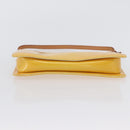 LOUIS VUITTON Vernis Lexington Accessory Pouch Lime Yellow M91058 Auth 172123-5