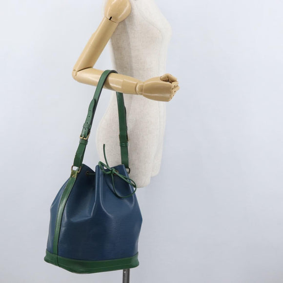 LOUIS VUITTON Epi Noe Shoulder Bag Bicolor Green Blue M44044 LV Auth 172127