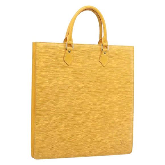 LOUIS VUITTON Epi Sac Plat Hand Bag Yellow M52079 LV Auth 172130