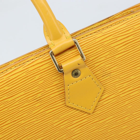 LOUIS VUITTON Epi Sac Plat Hand Bag Yellow M52079 LV Auth 172130