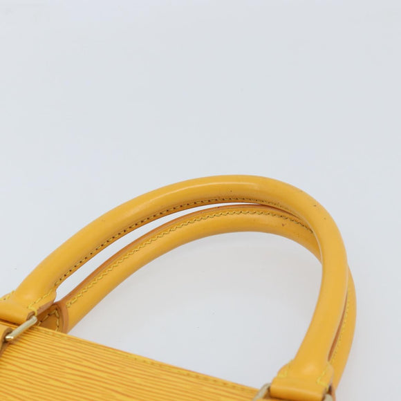 LOUIS VUITTON Epi Sac Plat Hand Bag Yellow M52079 LV Auth 172130