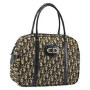 Christian Dior Trotter Canvas Handtasche Schwarz Gold Auth 172135-1