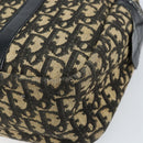 Christian Dior Trotter Canvas Handtasche Schwarz Gold Auth 172135-12