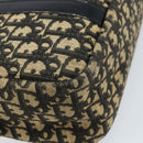 Christian Dior Trotter Canvas Handtasche Schwarz Gold Auth 172135-13