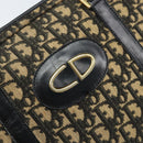 Christian Dior Trotter Canvas Handtasche Schwarz Gold Auth 172135-14