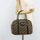Christian Dior Trotter Canvas Handtasche Schwarz Gold Auth 172135-21