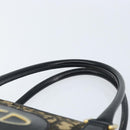 Christian Dior Trotter Canvas Handtasche Schwarz Gold Auth 172135-8