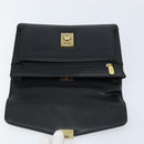 BALENCIAGA Clutch Bag Leather Black Gold Auth 172150-13