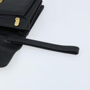 BALENCIAGA Clutch Bag Leather Black Gold Auth 172150-14