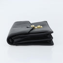 BALENCIAGA Clutch Bag Leather Black Gold Auth 172150-5