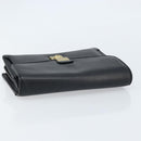 BALENCIAGA Clutch Bag Leather Black Gold Auth 172150-6