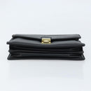 BALENCIAGA Clutch Bag Leather Black Gold Auth 172150-7