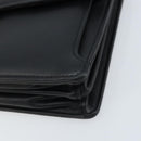 BALENCIAGA Clutch Bag Leather Black Gold Auth 172150-8