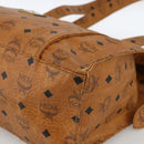 MCM Vicetos Logogram Shoulder Bag PVC Leather Brown Gold Auth 172151-9