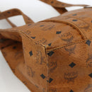 MCM Vicetos Logogram Shoulder Bag PVC Leather Brown Gold Auth 172151-14