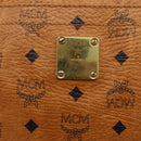 MCM Vicetos Logogram Shoulder Bag PVC Leather Brown Gold Auth 172151-12