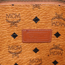 MCM Vicetos Logogram Shoulder Bag PVC Leather Brown Gold Auth 172151-17