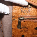 MCM Vicetos Logogram Shoulder Bag PVC Leather Brown Gold Auth 172151-20