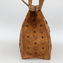 MCM Vicetos Logogram Shoulder Bag PVC Leather Brown Gold Auth 172151-3