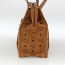 MCM Vicetos Logogram Shoulder Bag PVC Leather Brown Gold Auth 172151-4