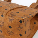 MCM Vicetos Logogram Shoulder Bag PVC Leather Brown Gold Auth 172152-10