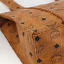 MCM Vicetos Logogram Shoulder Bag PVC Leather Brown Gold Auth 172152-13